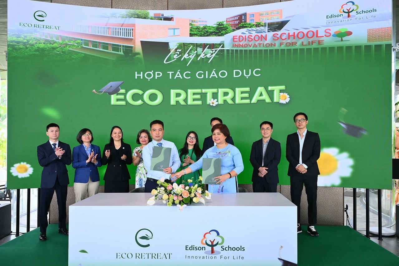 Ecopark, Eco Retreat, Trường Phổ thông liên cấp Edison, tổ hợp giáo dục liên cấp, giáo dục đổi mới sáng tạo, AI, STEM, thành phố xanh