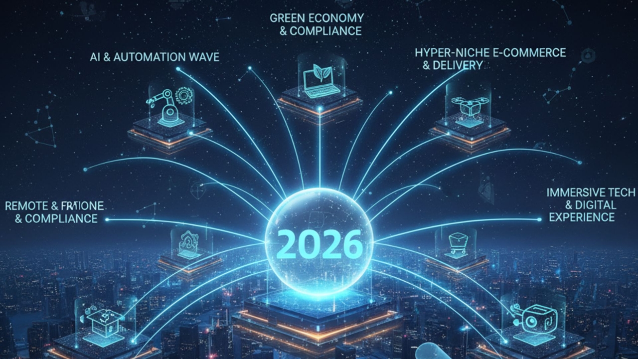 ý tưởng kinh doanh 2026, xu hướng kinh doanh 2026, khởi nghiệp 2026, AI và tự động hóa, kinh tế xanh, kinh doanh online, mô hình kinh doanh mới