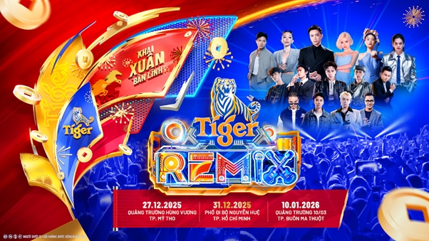 Tiger Remix 2026, Quảng trường Săn Lộc Bản Lĩnh, Tiger Beer, đại nhạc hội Tiger Remix, sự kiện cuối năm, countdown năm mới