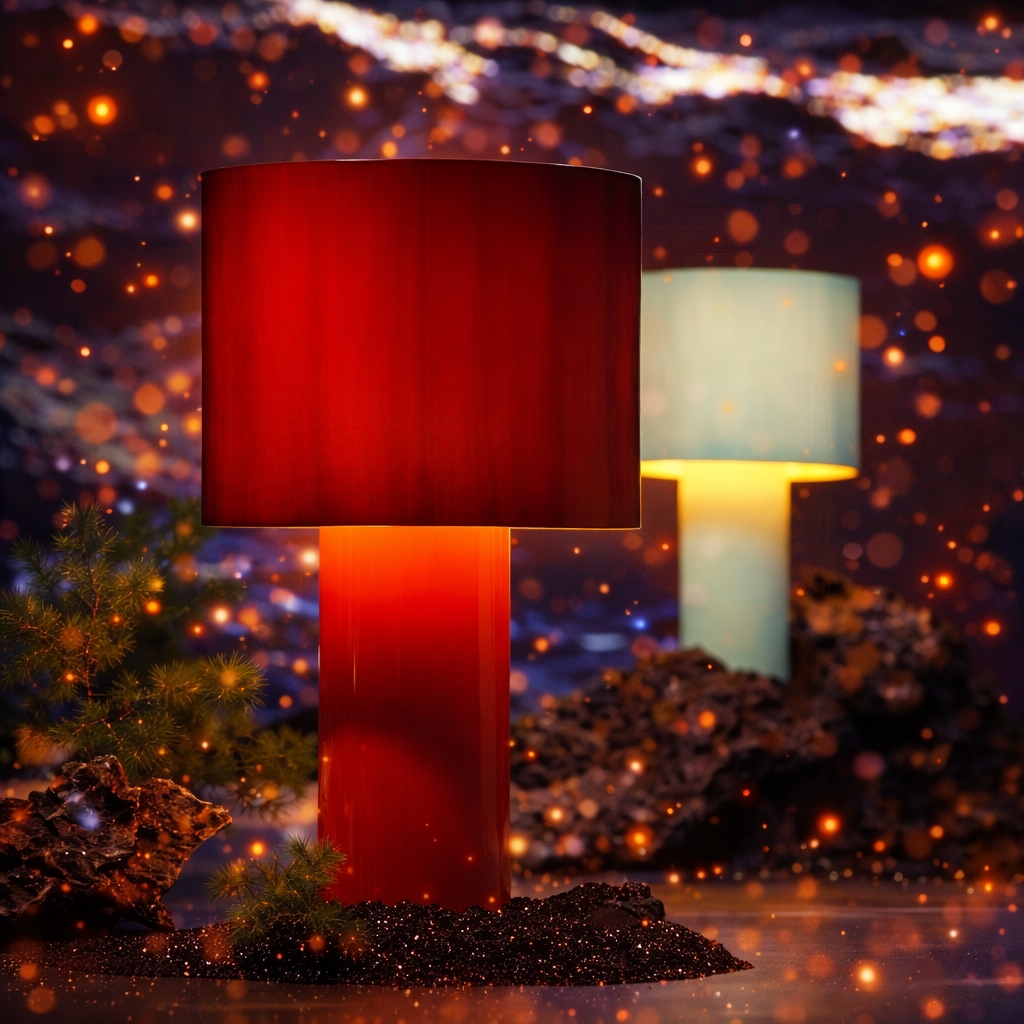 Đèn Đăng, đèn sơn mài cao cấp, đèn trang trí phòng khách, đèn để bàn nghệ thuật, đèn mài nhỏ, đèn decor màu đỏ xanh pastel