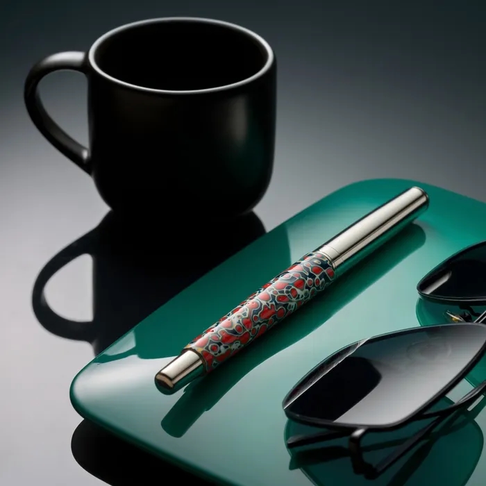 Bút bi Cosmos, bút sơn mài cao cấp, bút bi xanh dương, bút sơn mài chồng lớp, bút kim loại nghệ thuật, quà tặng tinh tế