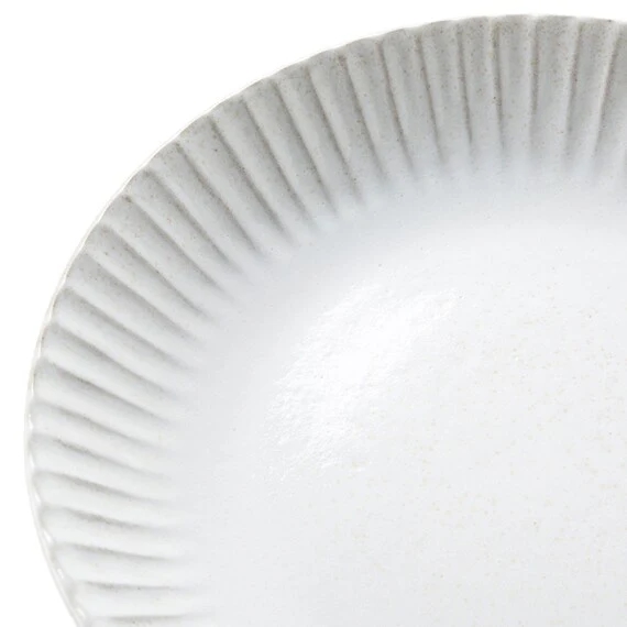 Đĩa gốm sâu Karachasogi, Đĩa gốm sâu Karachasogi 24cm, đĩa gốm màu be, đĩa đá sâu 24cm, đĩa ăn phong cách tối giản, đĩa gốm dùng lò vi sóng