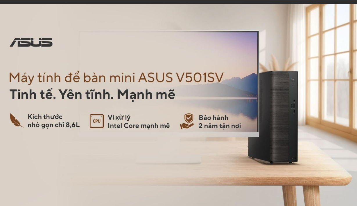 ASUS ra mắt loạt máy tính để bàn ASUS V501 Series: nhỏ gọn, hiệu năng mạnh mẽ cùng bảo hành tận nơi