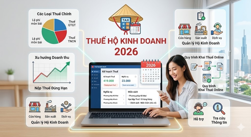 miễn thuế 1 tỷ đồng, ngưỡng miễn thuế mới, hộ kinh doanh miễn thuế, doanh nghiệp nhỏ miễn thuế, Nghị định 141, chính sách thuế 2026