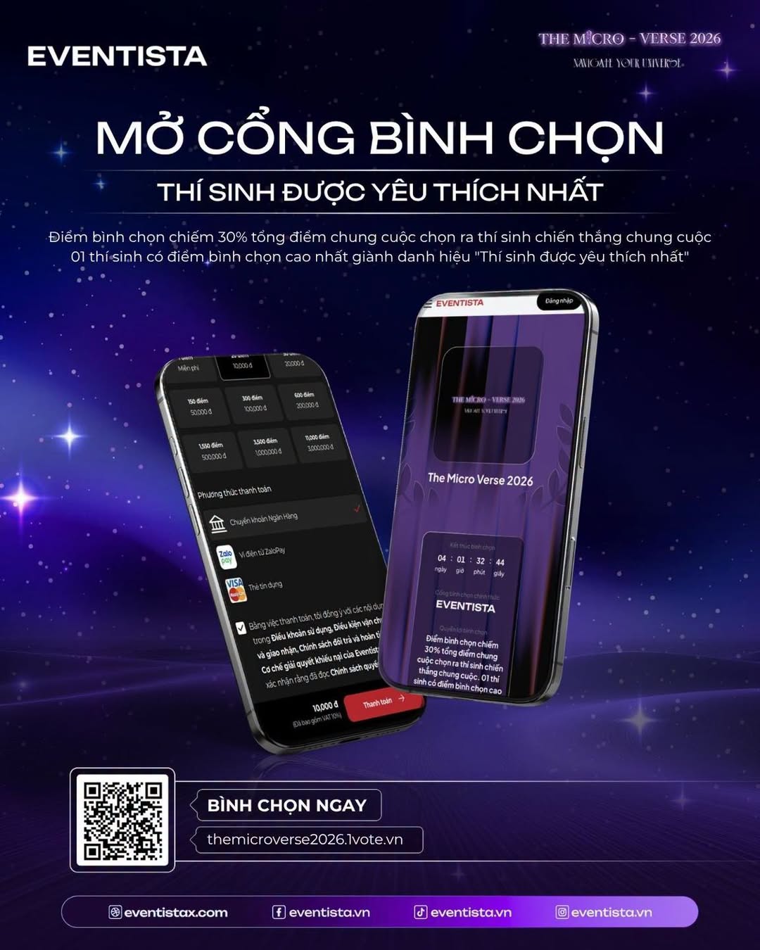 Mở cổng bình chọn hạng mục Thí sinh được yêu thích nhất - The Micro Verse 2026
