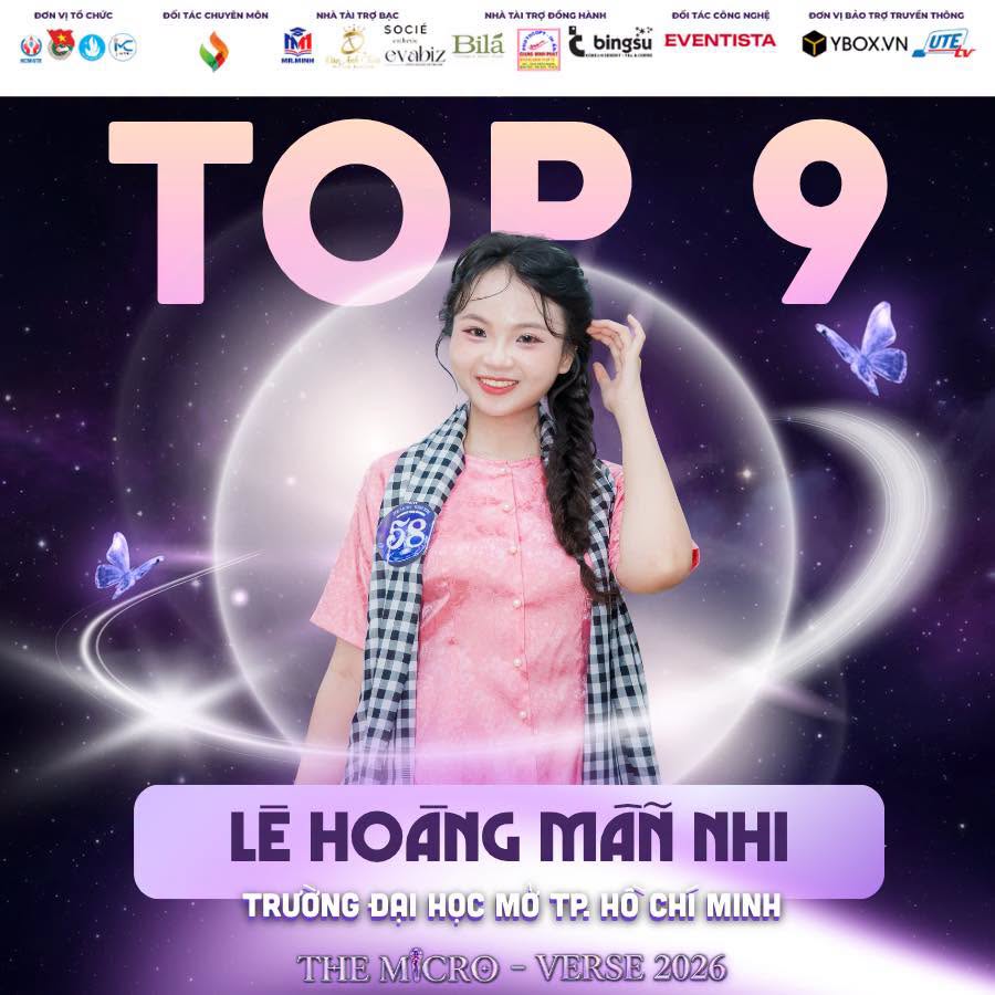 Danh sách Top 9 The Micro - Verse 2026 lê hoàng mẫn nhi