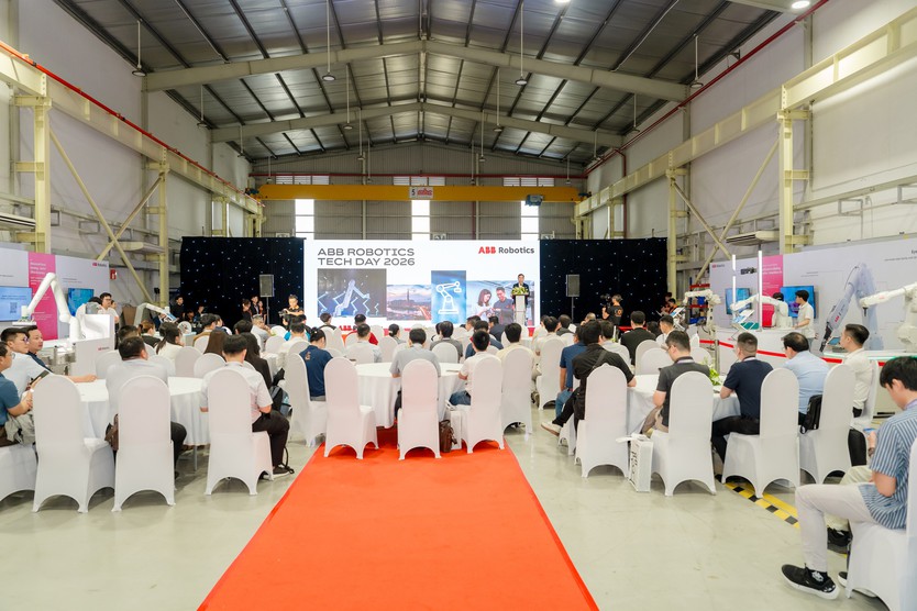 Toàn cảnh sự kiện ABB Robotics Tech Day 2026 với sự tham dự của đông đảo doanh nghiệp và chuyên gia công nghệ